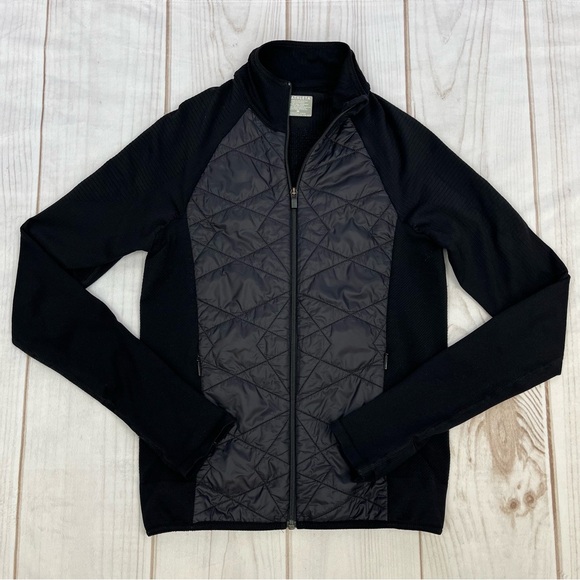 Athleta Insulated Flurry Primaloft Full Zip Quilted Jacket Black Sz M - Picture 14 of 16